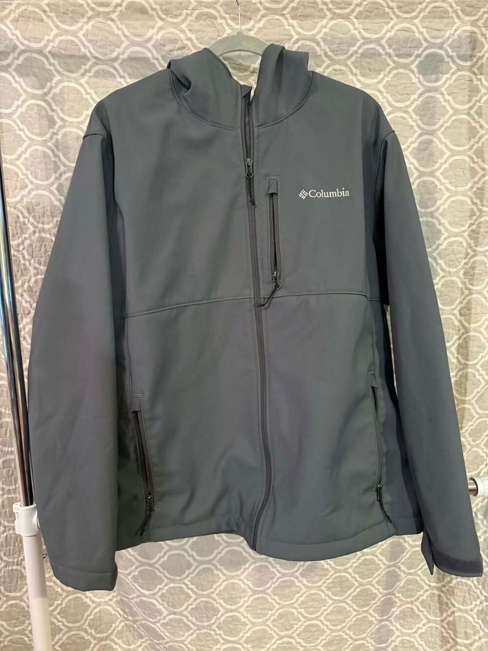 Columbia Men's Ascender Hooded Softshell Jacket Grey Size XL